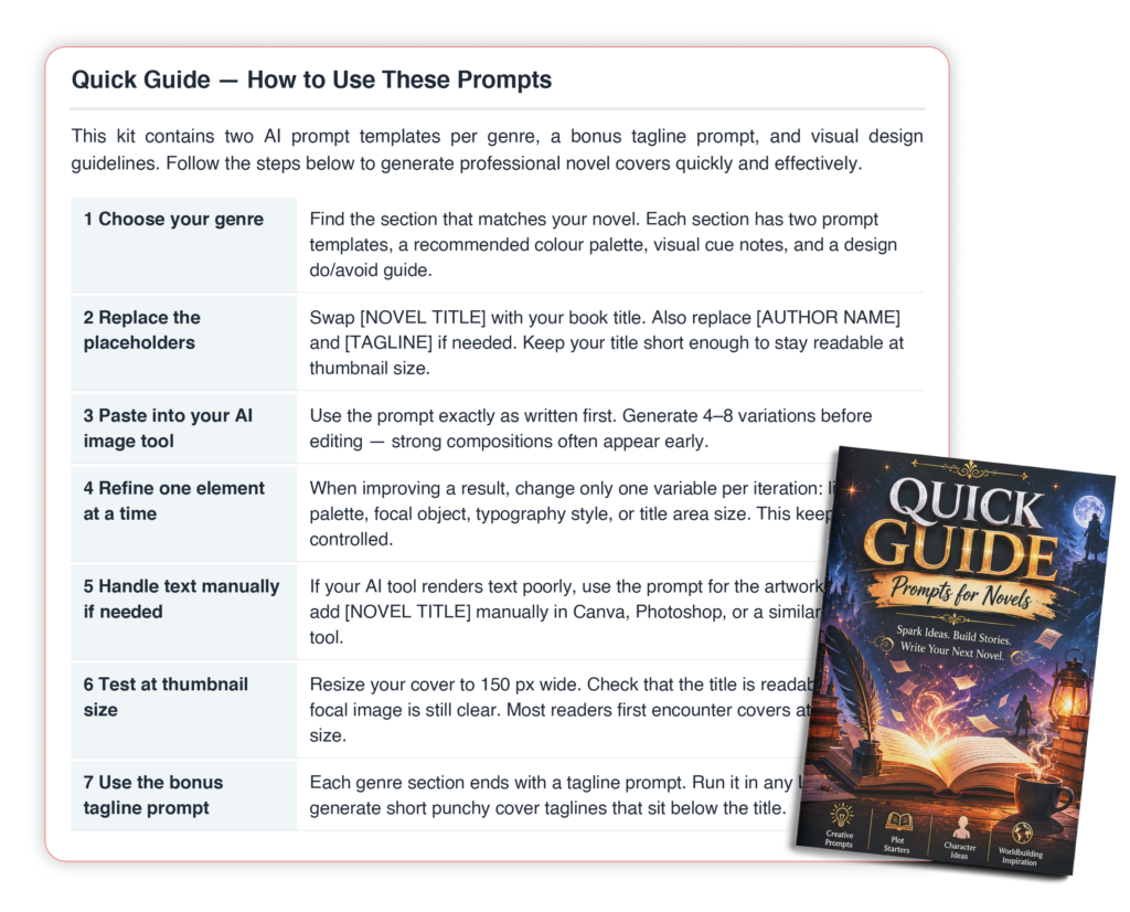 kdpnovel prompts pack